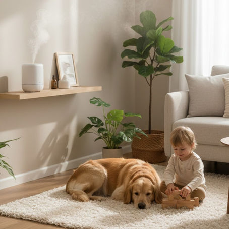 🐾 Aromaterapia segura para hogares con niños y mascotas