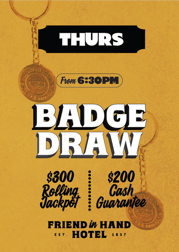 Badge Draw $300