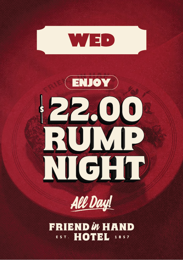 $22.00 Rump Night