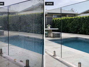 Before and After of Pool Fence Correction and Ceramic Coating
