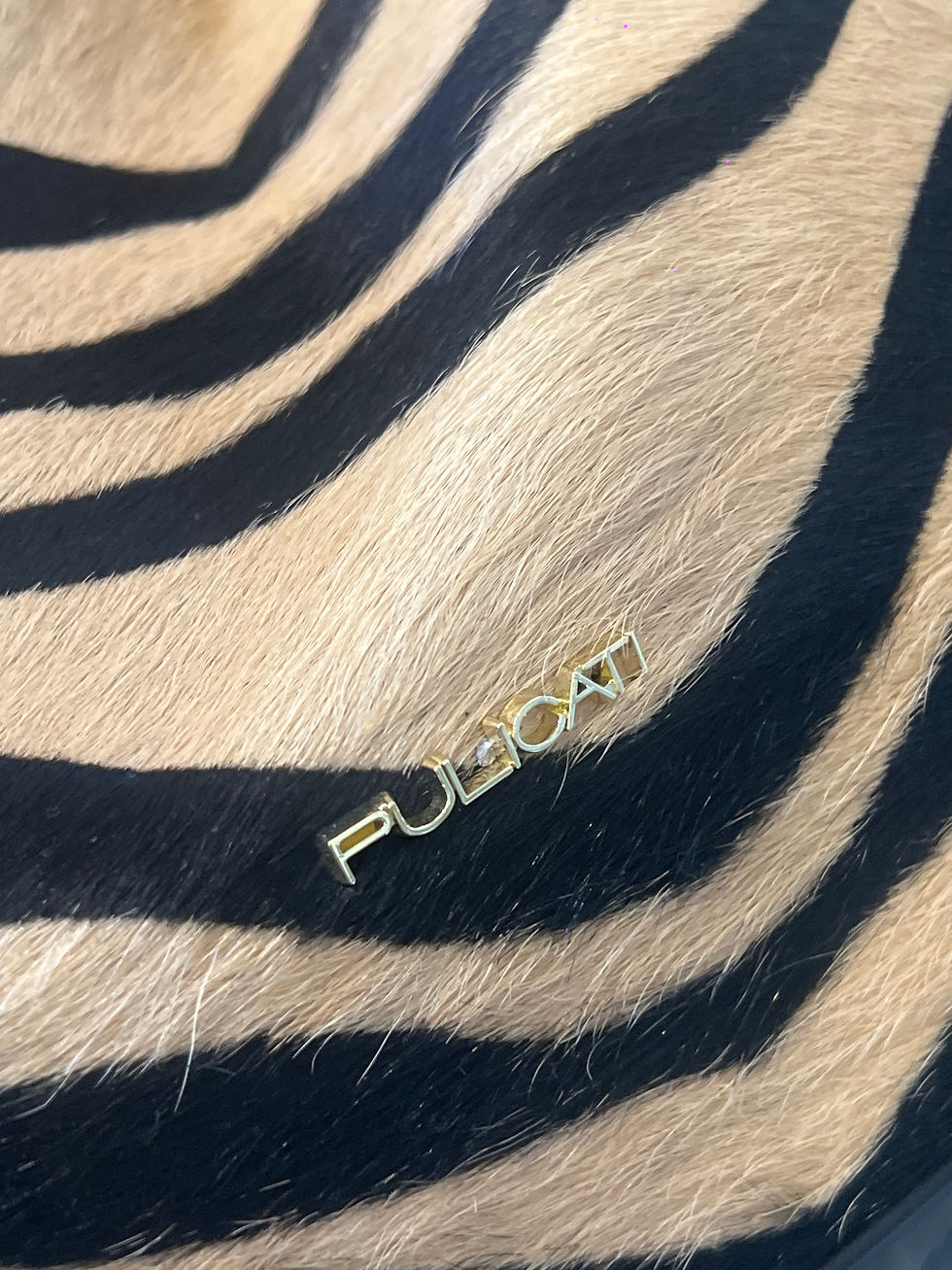 Miniatura: PULICATI — Zebra Pony-Skin Leather Handbag