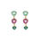 Miniatura: Pendant Earrings with Stones and Rhinestones Graceful Sparkle