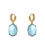 Miniatura: Orecchini cerchietto e cabochon pendente Blossom blue