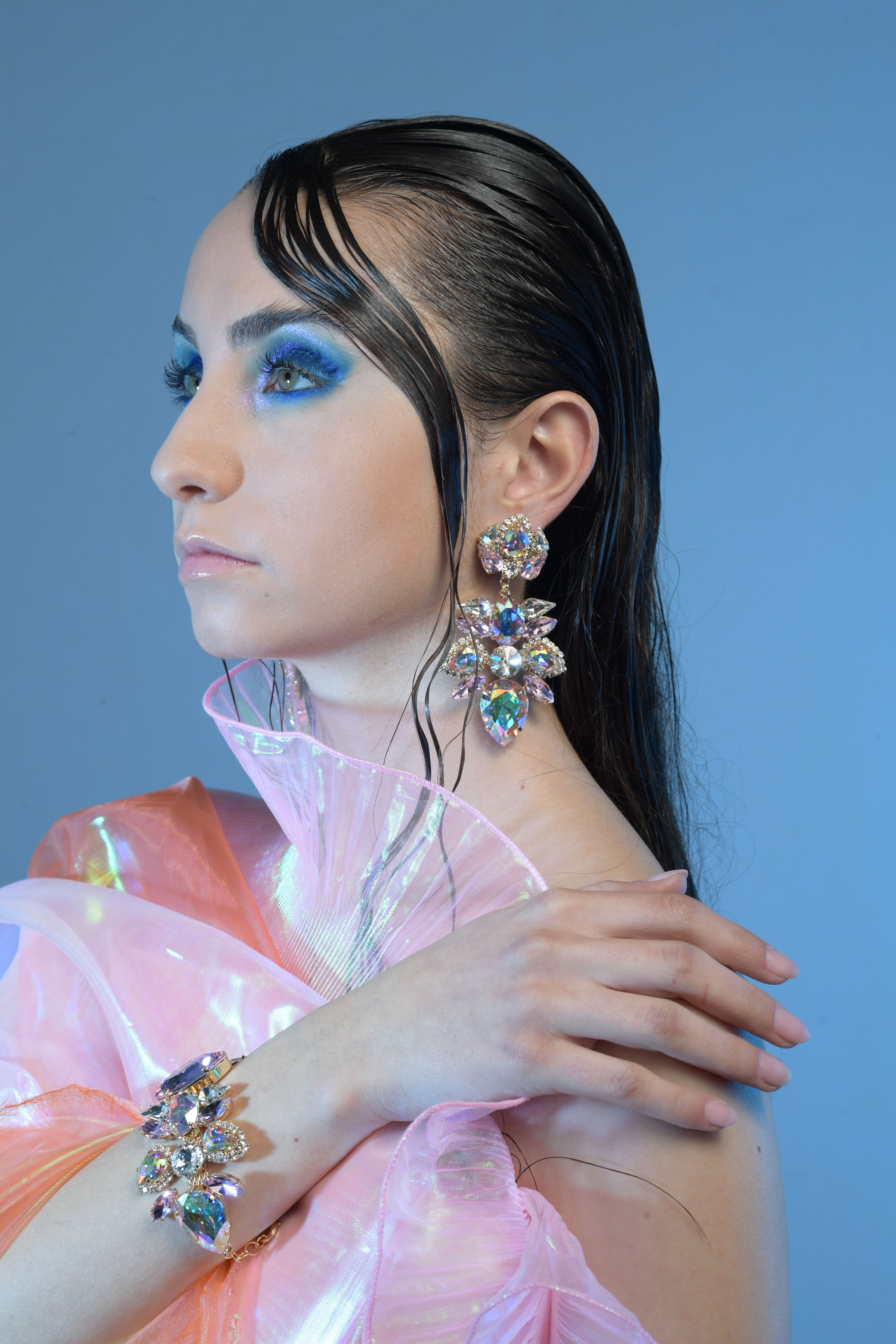 Set of Swarovski Earrings & Bracelet