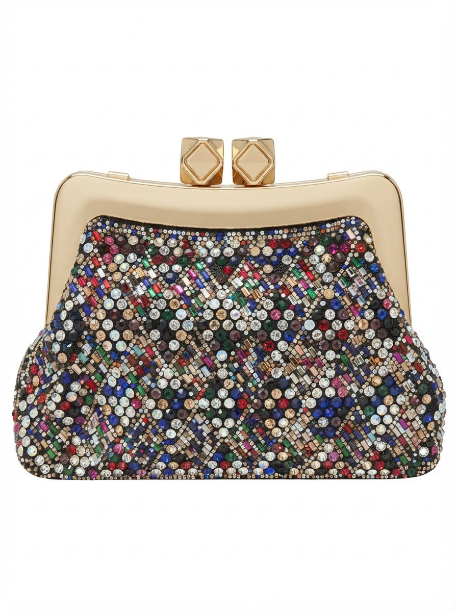 Multicolor Crystal Evening Clutch