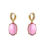 Миниатюра: Orecchini cerchietto e cabochon pendente Blossom fucksia