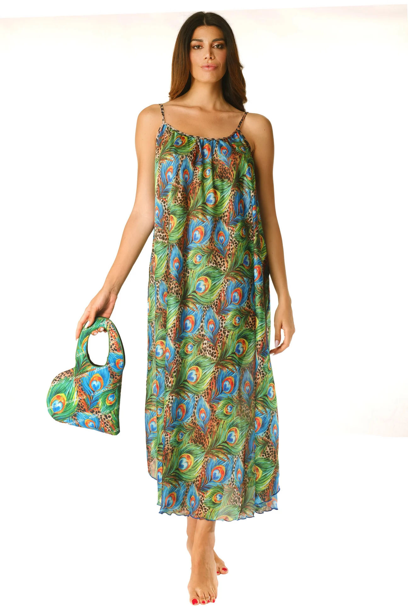 ABITO DRAPPEGGIATO PEACOCK TWENTYSIX