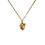 Miniatura: Stainless steel gold 3d heart necklace