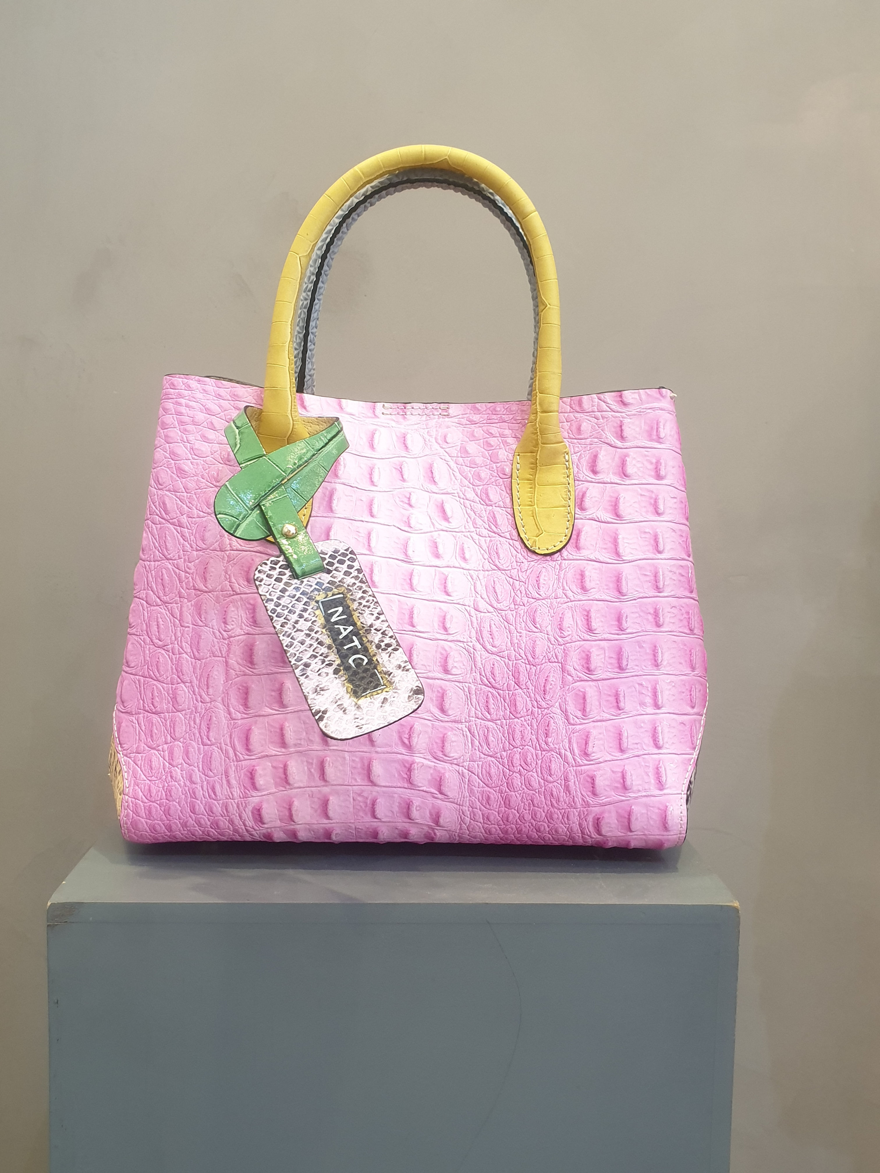 Double face leather bag