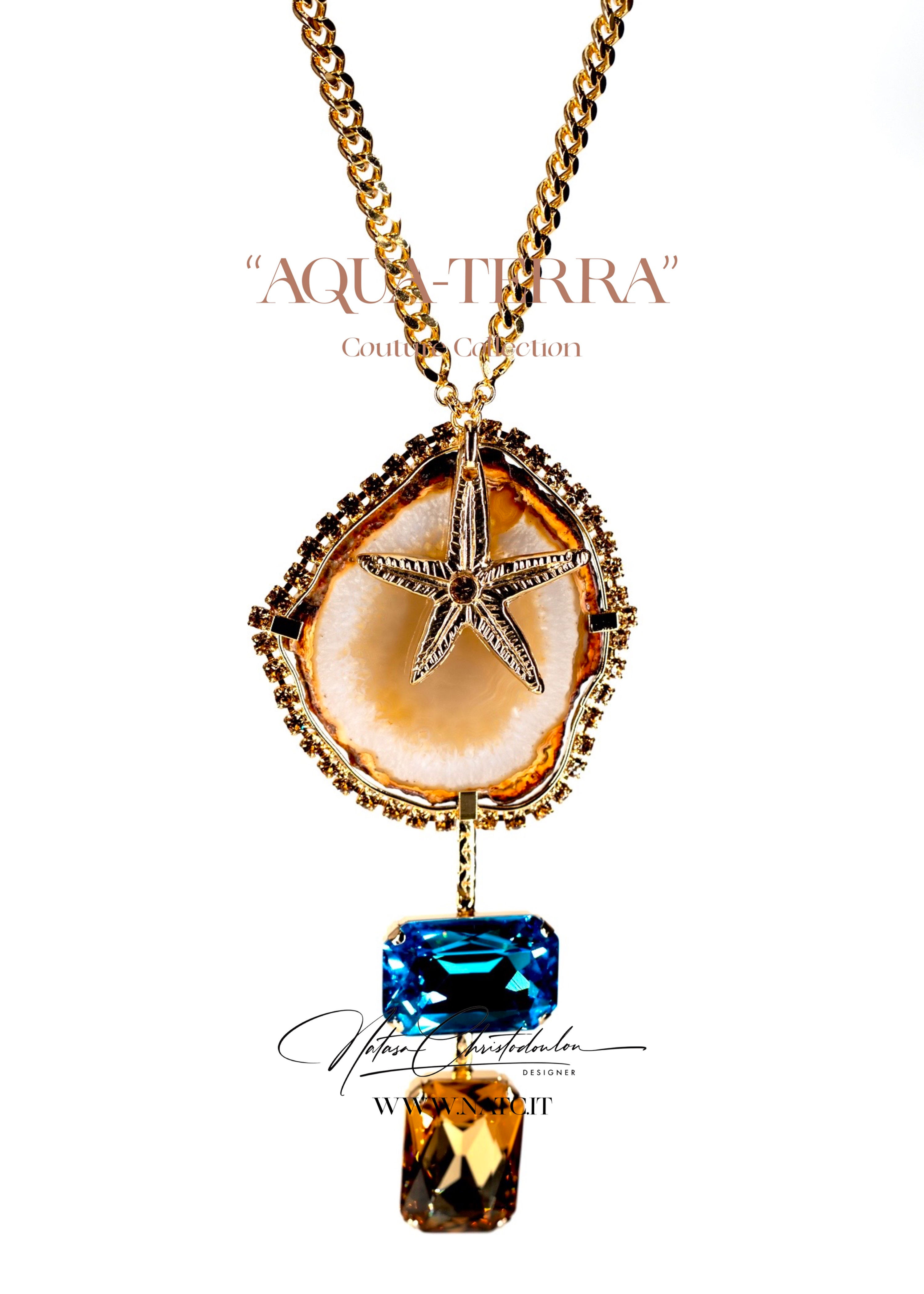 NATC “Aqua Terra” Couture Collection  Statement Quartz Adjustable Eye-Catching N