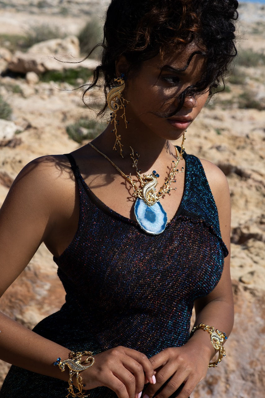 Thumbnail: NATC “Aqua Terra” Couture Collection  Statement Quartz Adjustable Eye-Catching S