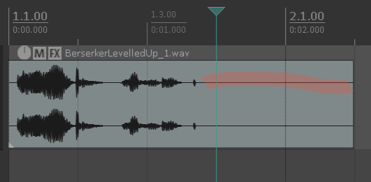 Silence at the end of a WAV, not even counting the added Tail silence.