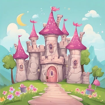 a cute welcome sign on a girly fairy castle.jpg