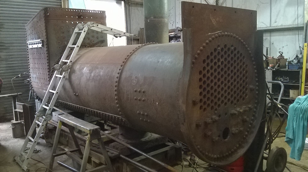 Cathryn's Boiler in the boiler shop