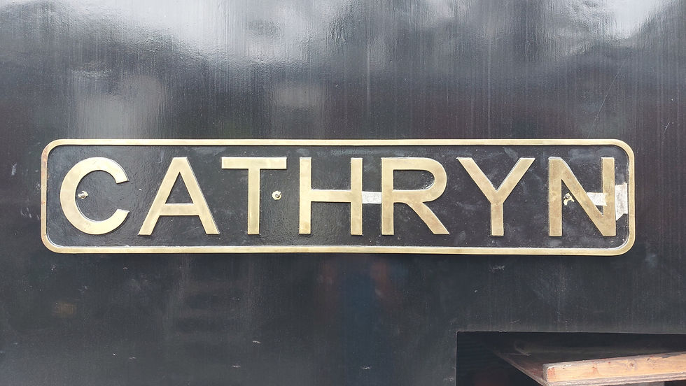 Cathryn's name plate sitting pride of place.