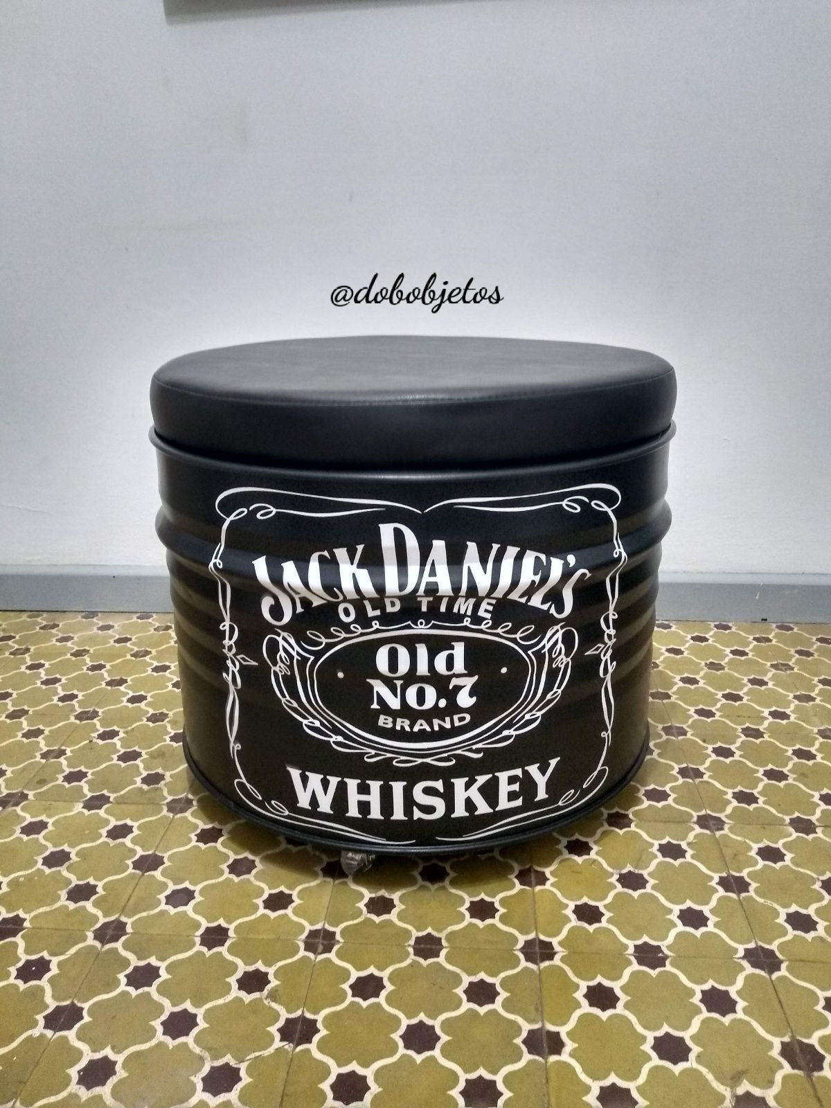 Tambor Puff  Preto- G