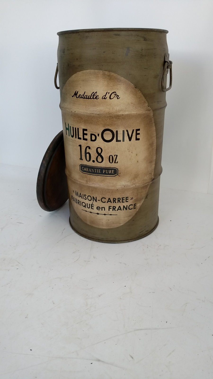Miniatura: Tambor decorado Huile de Olive Claro - P