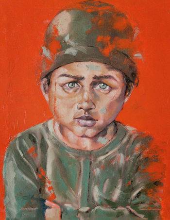 The Refugee | Oil Painting On Canvas | Palestinian Art | Nora Alshaikh Art