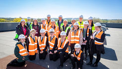 Topping out milestone celebrated at Greenfield Academy in Newton Aycliffe
