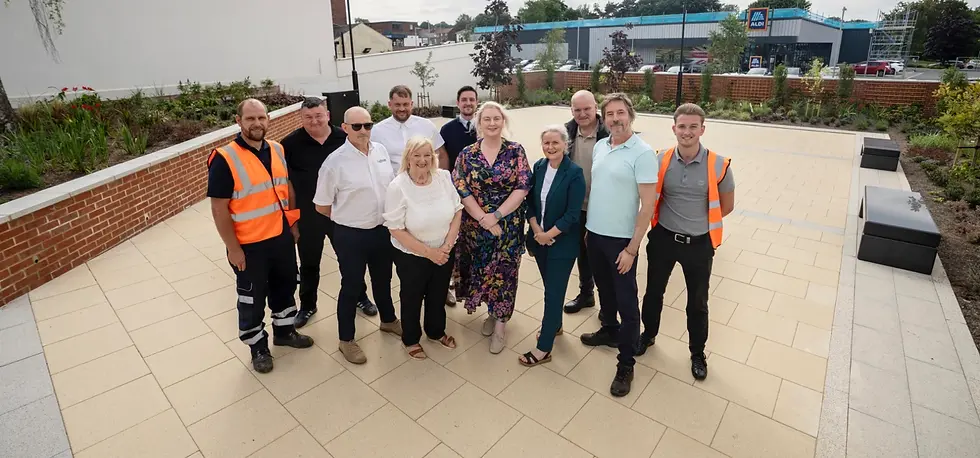 A long-vacant town centre site in County Durham has been transformed into a new green space.