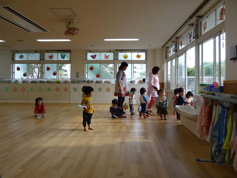 ひろびろした1才児室