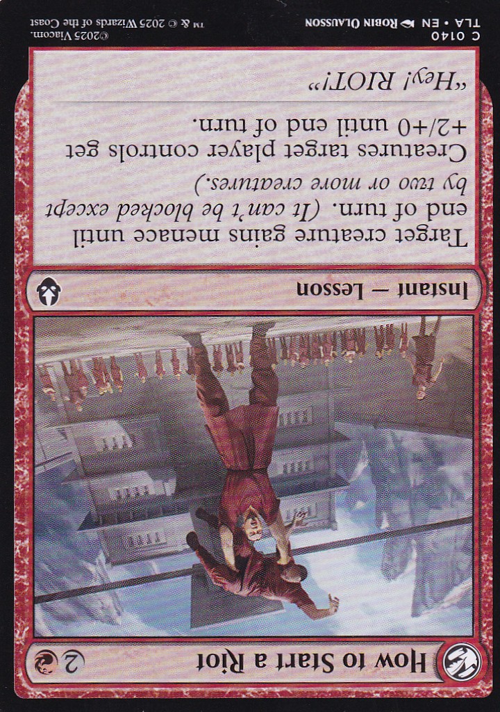 How to Start a Riot Magic The Gathering Avatar The Last Airbender card