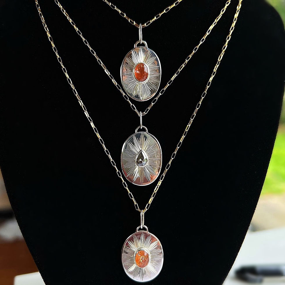 Thumbnail: Sunstone Starlight Necklace | 14k Gold Fill Chain