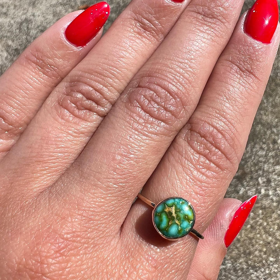 Thumbnail: Gaia Ring | Sonoran Gold Turquoise | 14k Gold | Size 8