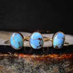 Golden Hills Lavender Turquoise Rings