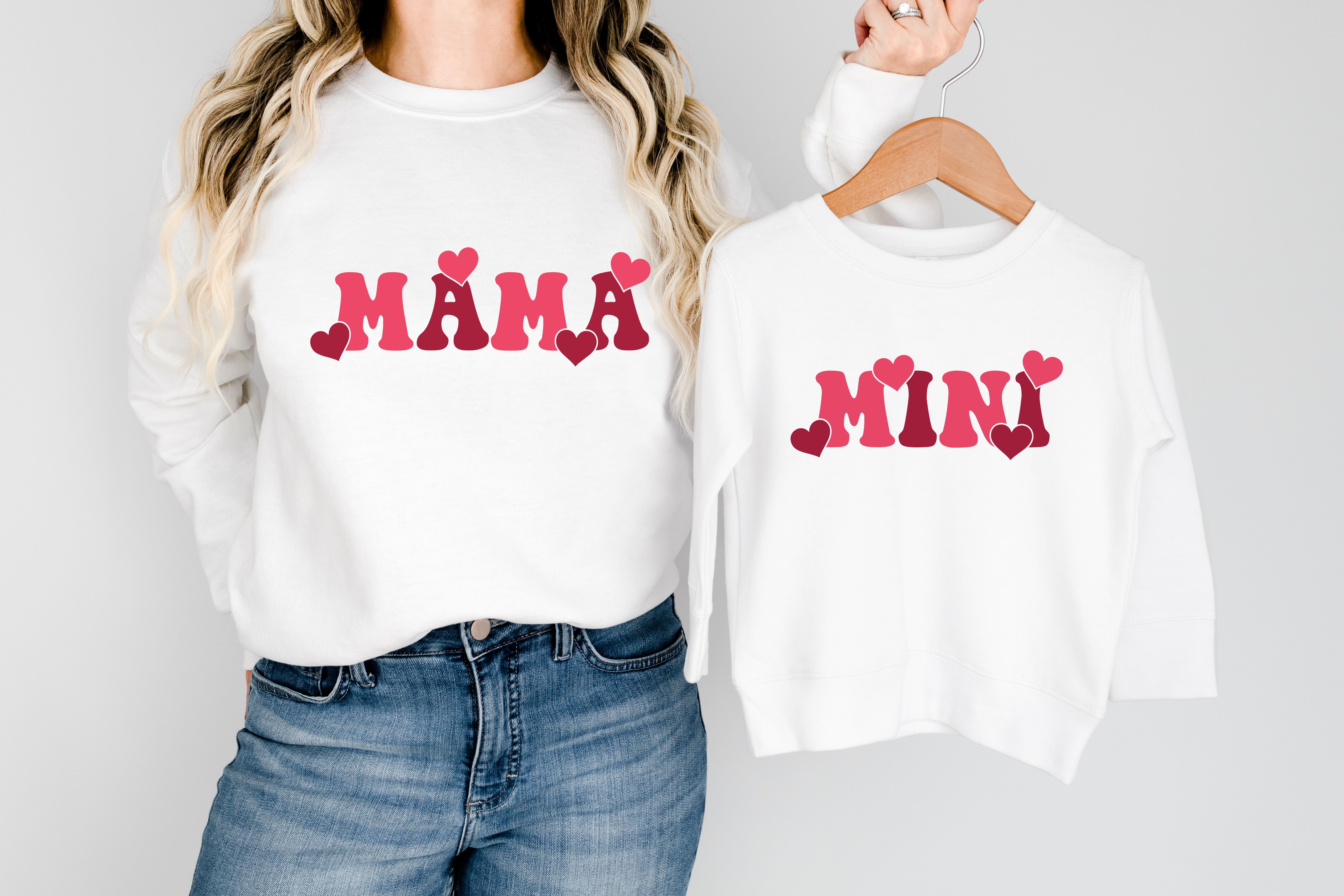 Mama Mini  outfit  Mummy Daughter  Matching Sweatshirts tshirt  mother's
