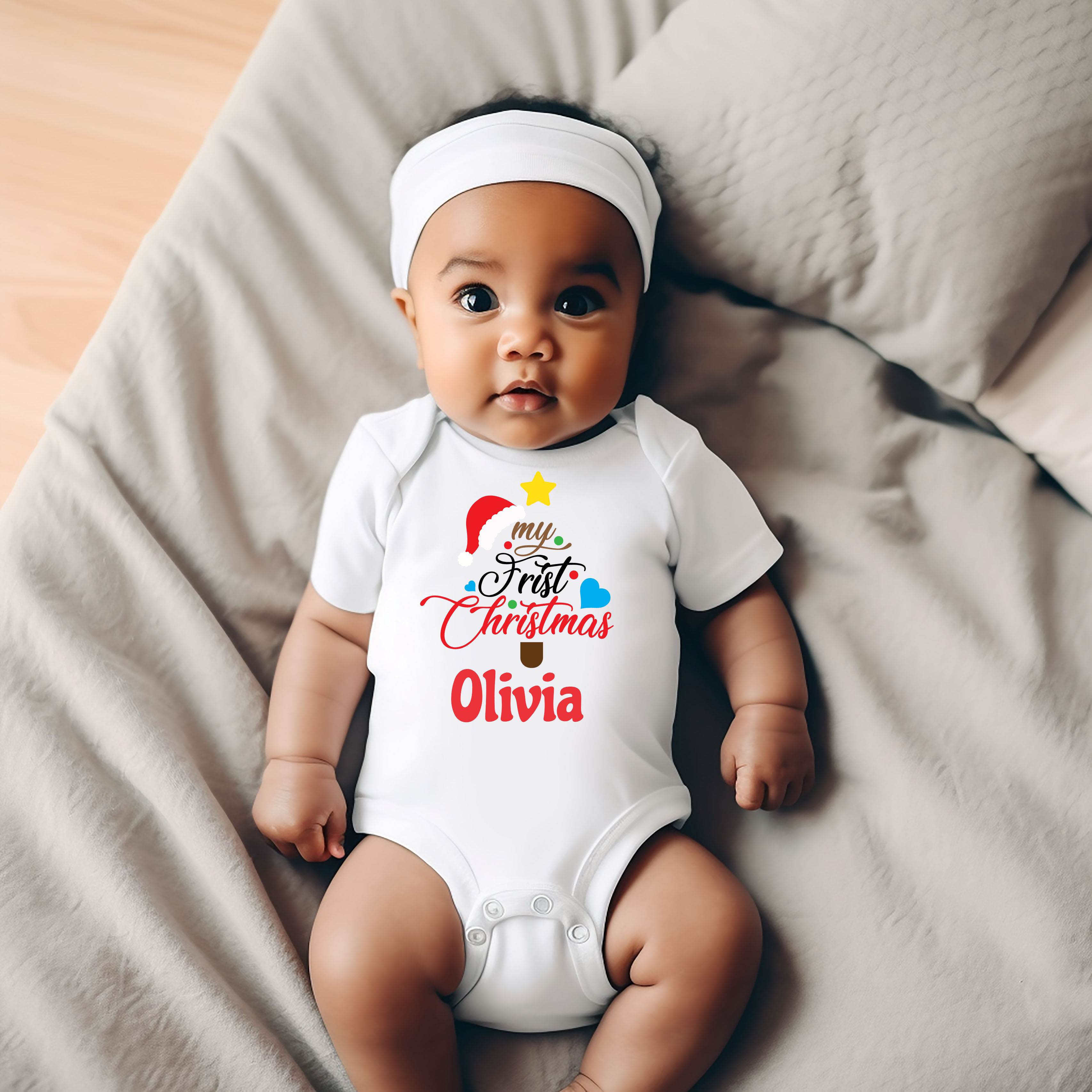 My 1st Christmas baby vest 005