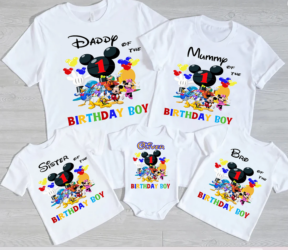 Thumbnail: Mickey Mouse Clubhouse any age  name Birthday Mickey Birthday Birthday Matching
