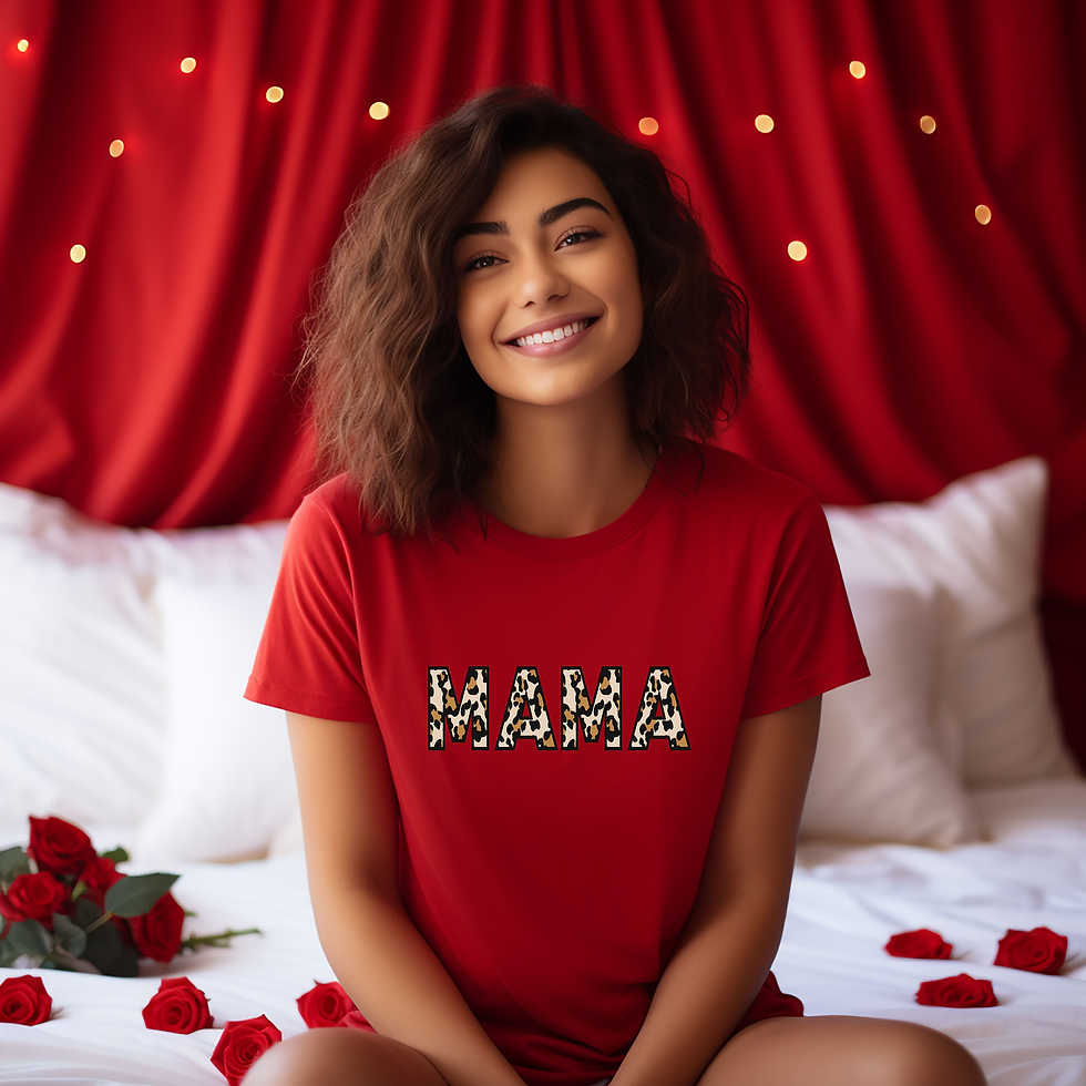 mama leopard red jumper