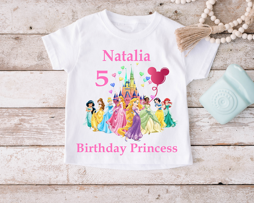 Thumbnail: Princess t-Shirt, Disney Princess Shirt, Birthday Girl Shirt, Princess  Disney