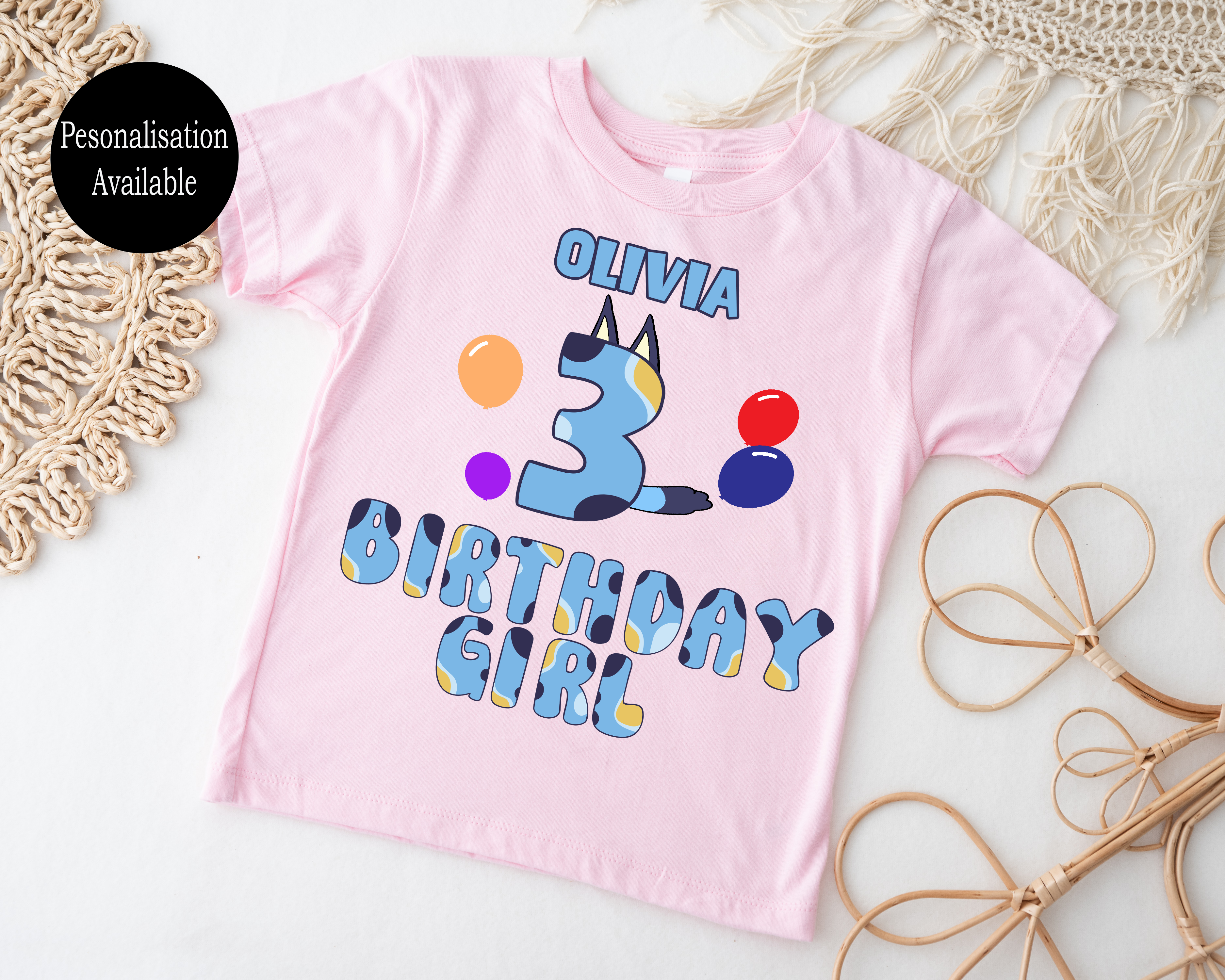 Bluey birthday tshirt Any Age  Bluey personalised birthday tshirt Birthday