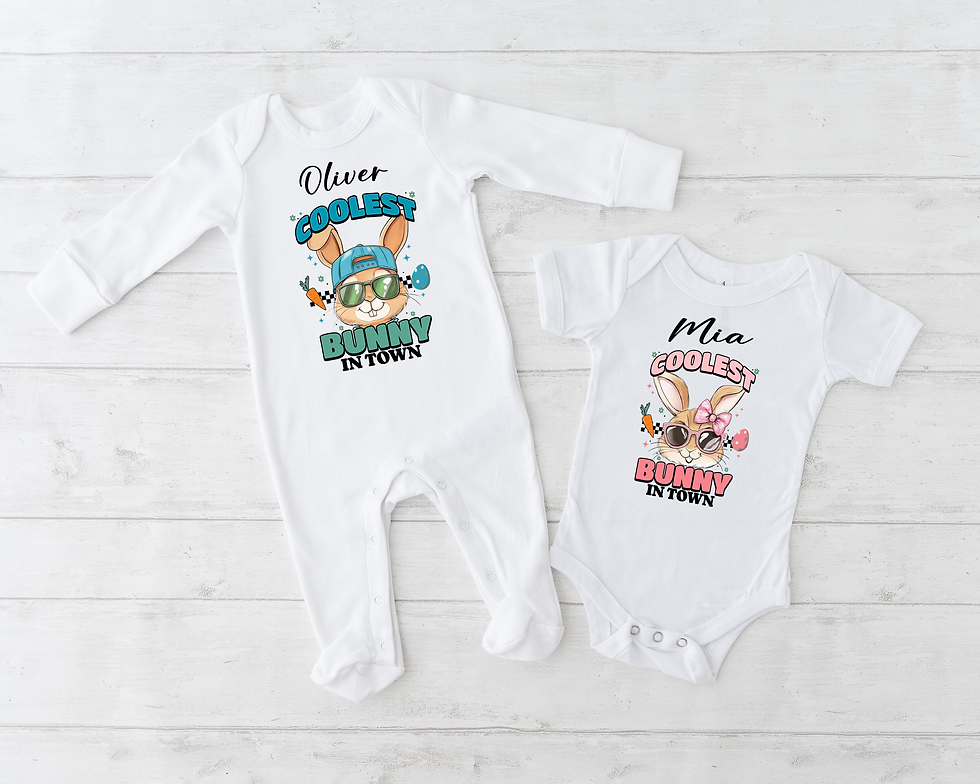 Thumbnail: Personalised Easter Sweatshirt shirt t shirt for Kids – Custom Bunny Ears