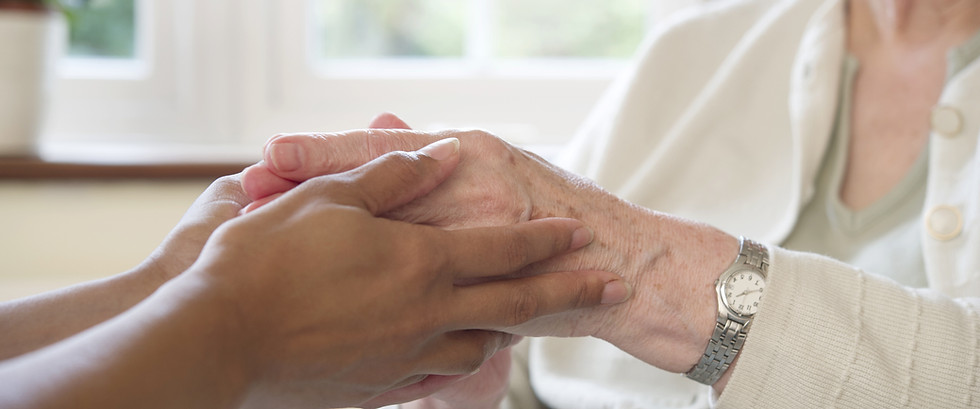 Elder woman and her caretaker