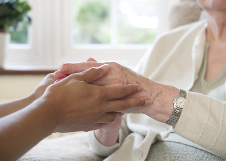 Elderly Woman and Her Caretaker