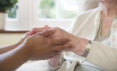 Elder woman and her caretaker
