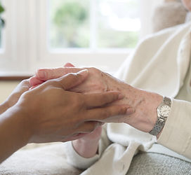 Elder woman and her caretaker