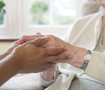 Elder woman and her caretaker