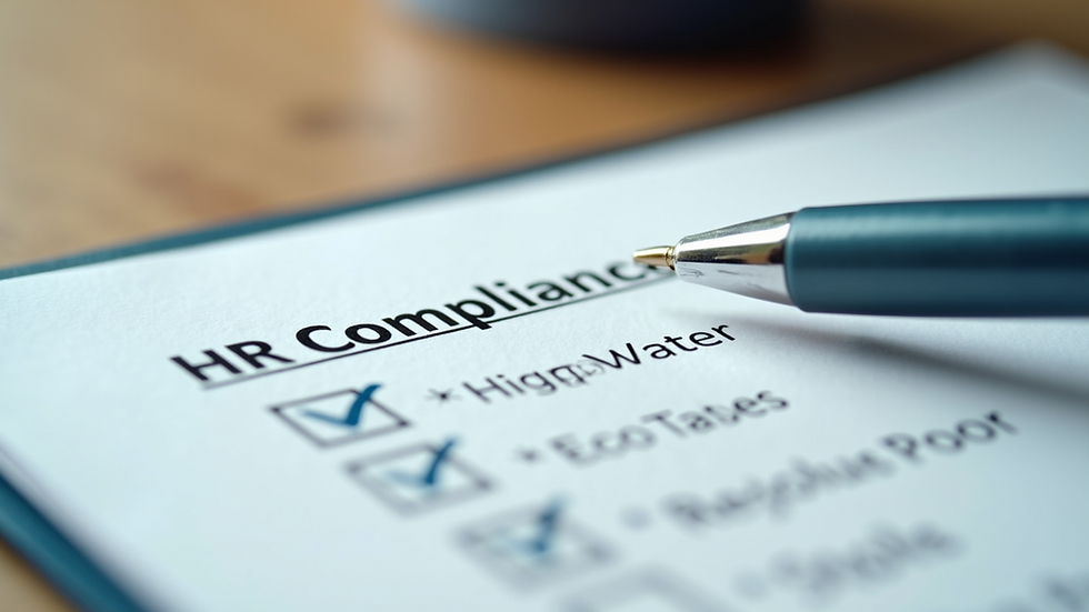 Close-up view of a checklist with HR compliance tasks