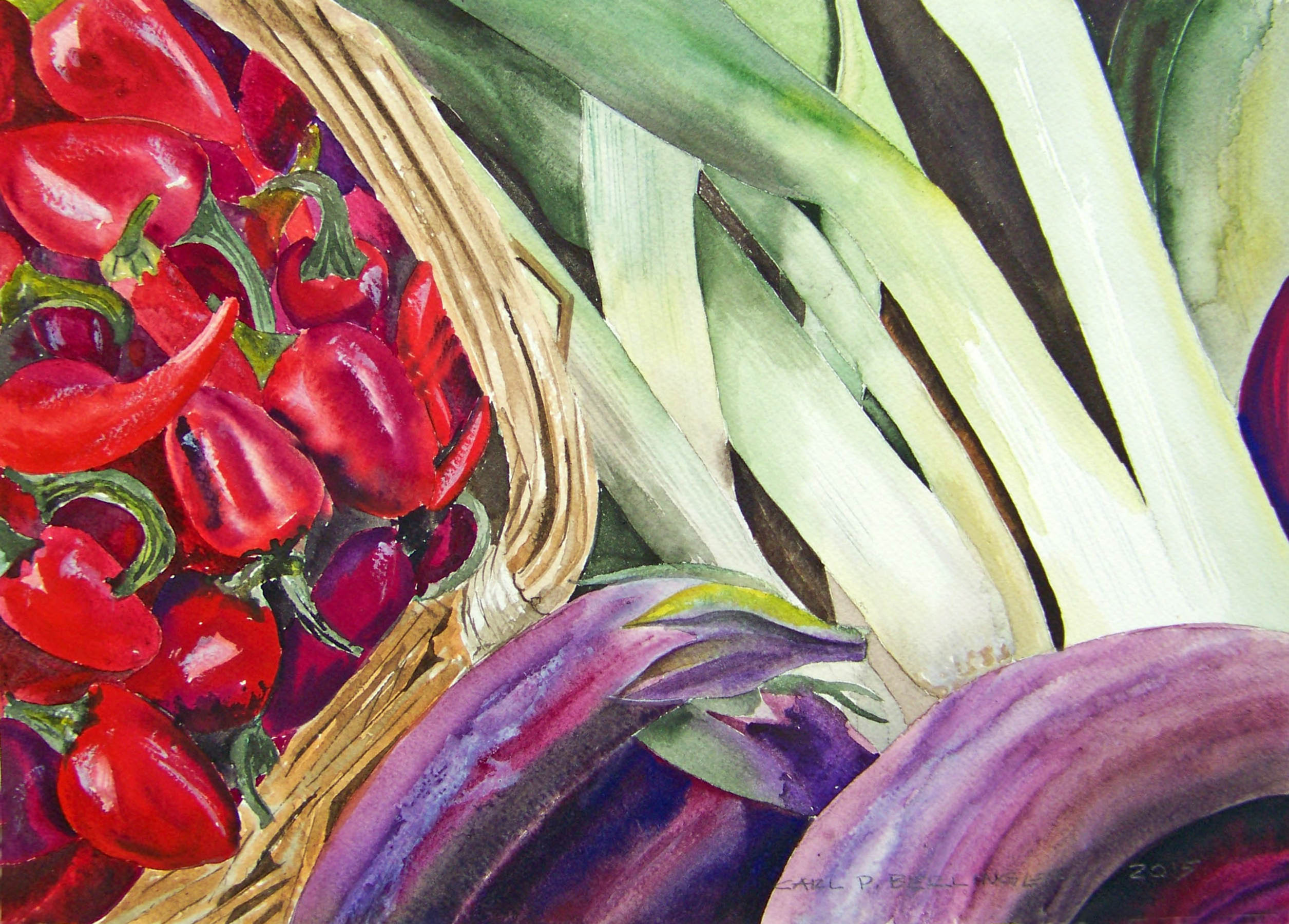 Peppers, Leeks and Egg Plant