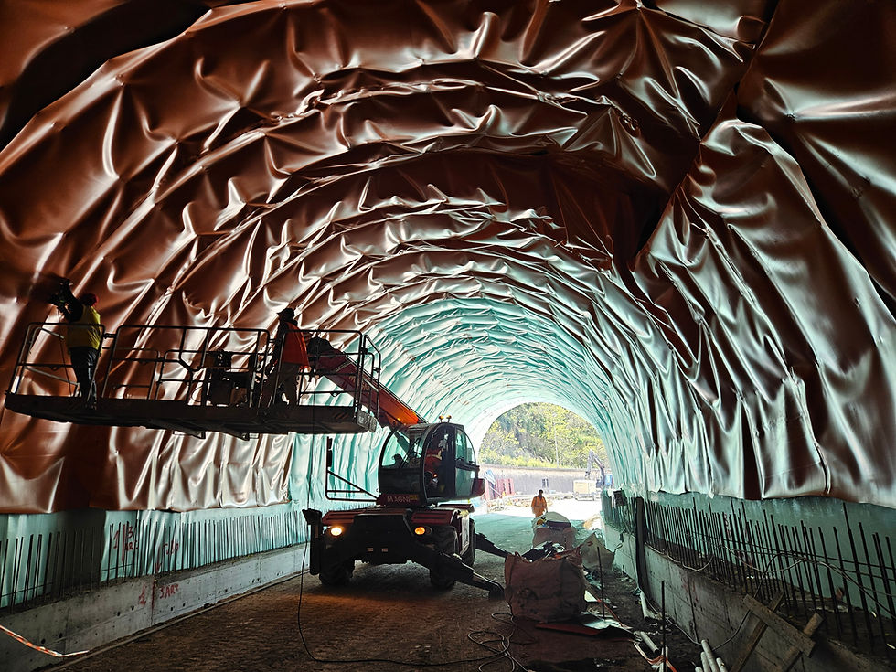 Costruzione di un tunnel, impresa infrastrutturale
