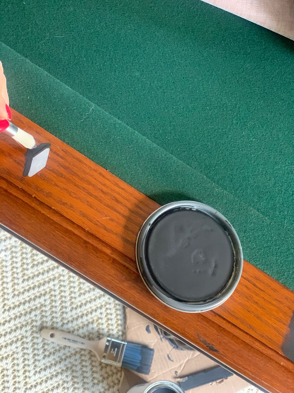 Upcycling pool table with a new coat of paint
