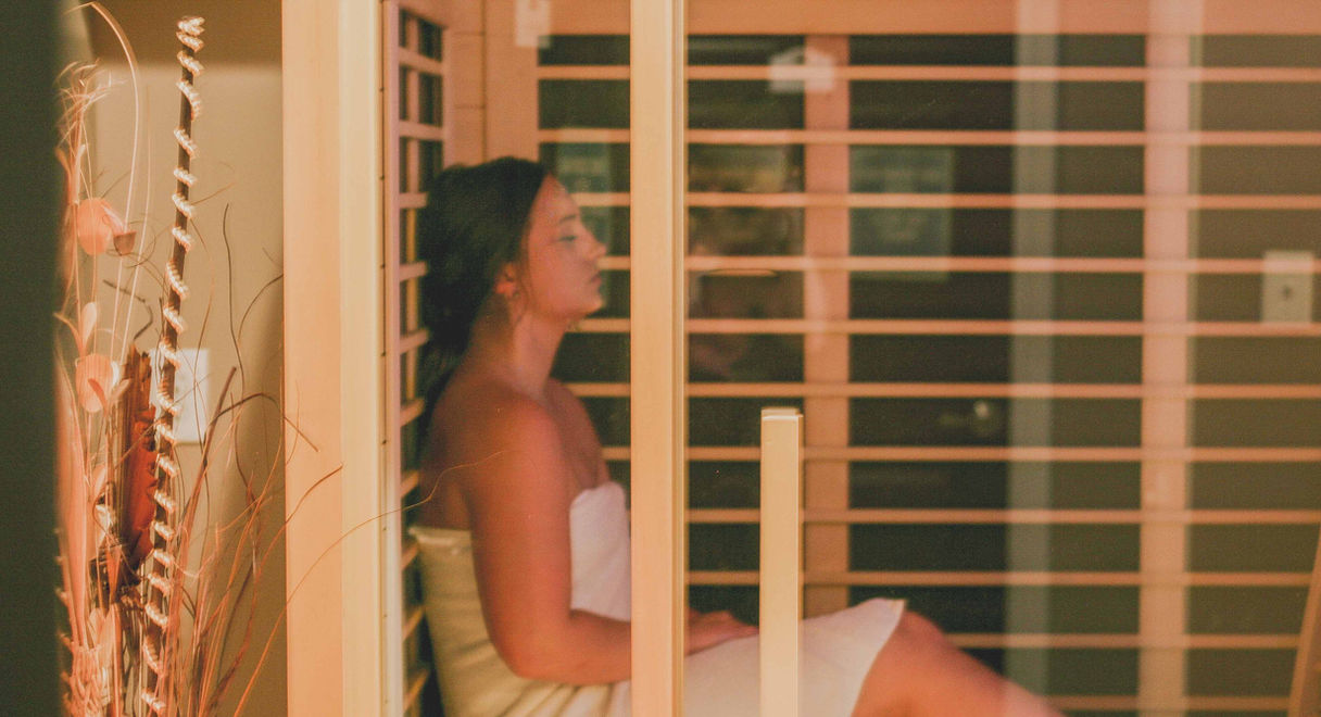 Relaxing in the Infrared Sauna