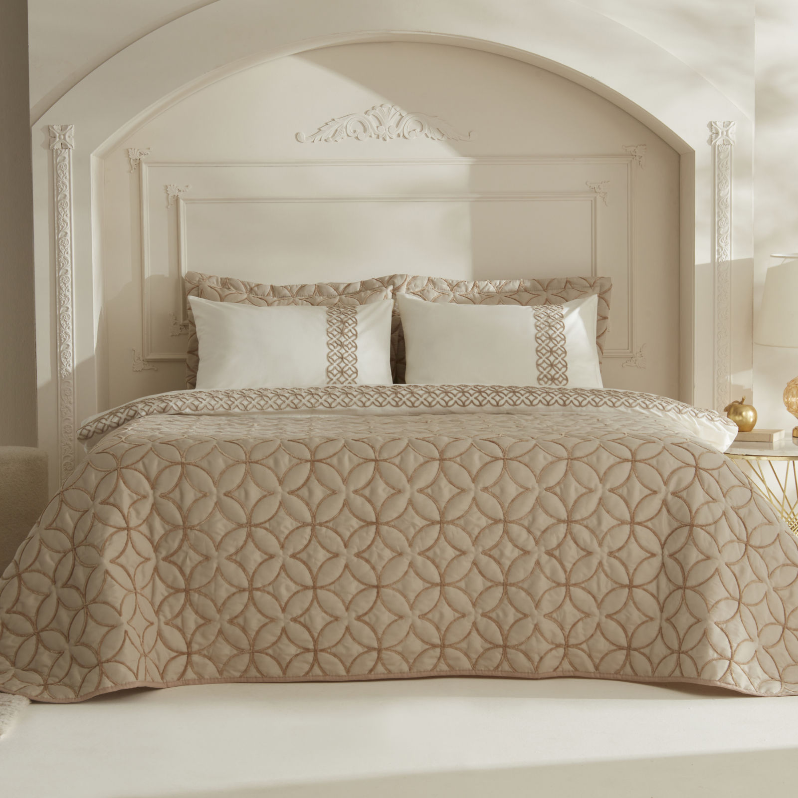 Karaca Home Spıca Bej Çift Kişilik Düet Set