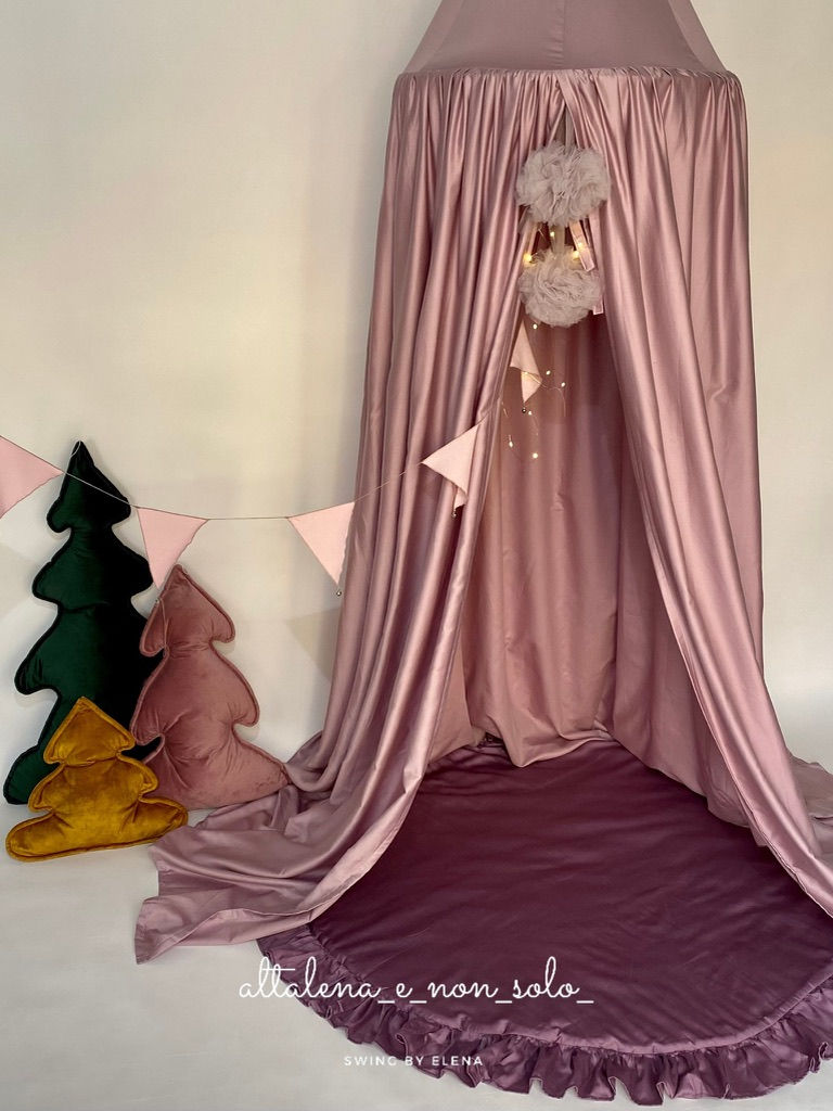 Miniature : Tappeto da gioco con volant per camerao zona gioco dei bambini in cotone o satèn