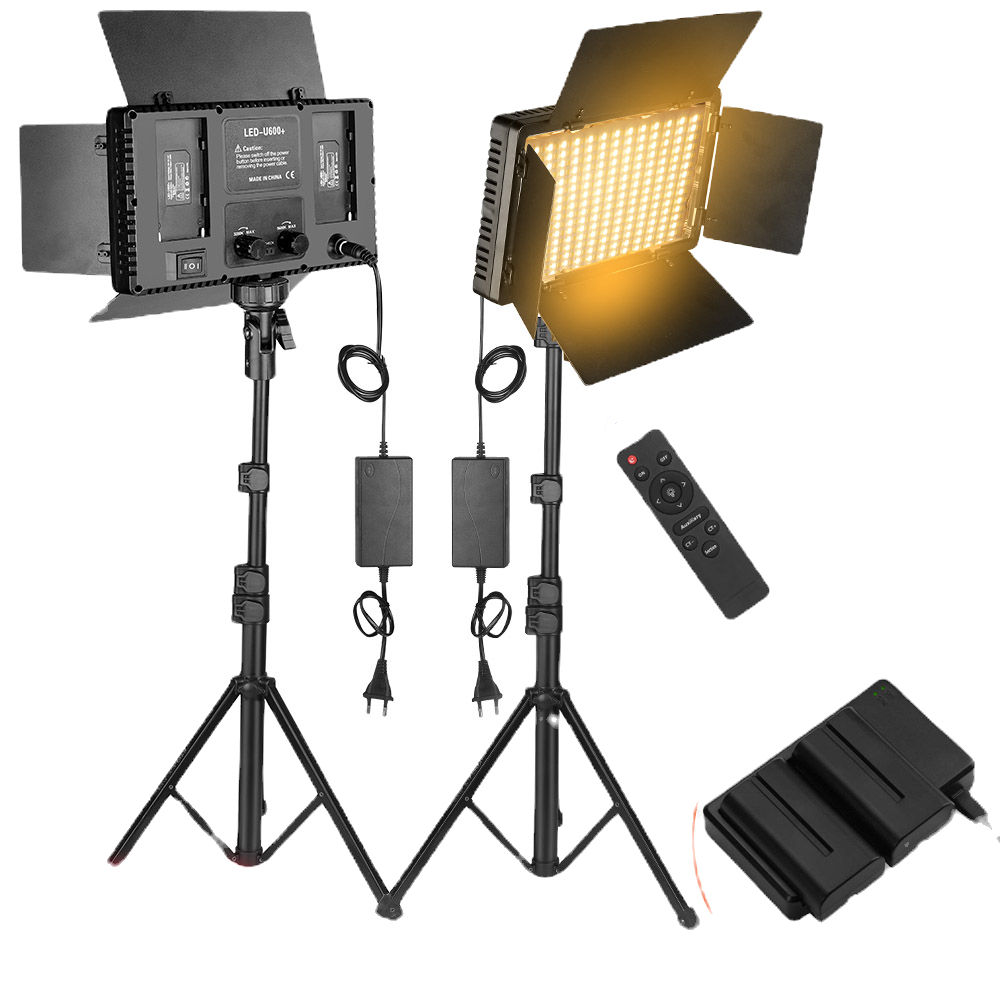 Nagnahz U800+ LED Video Light – Bi-Color 2500K-8500K Dimmable with Tripod