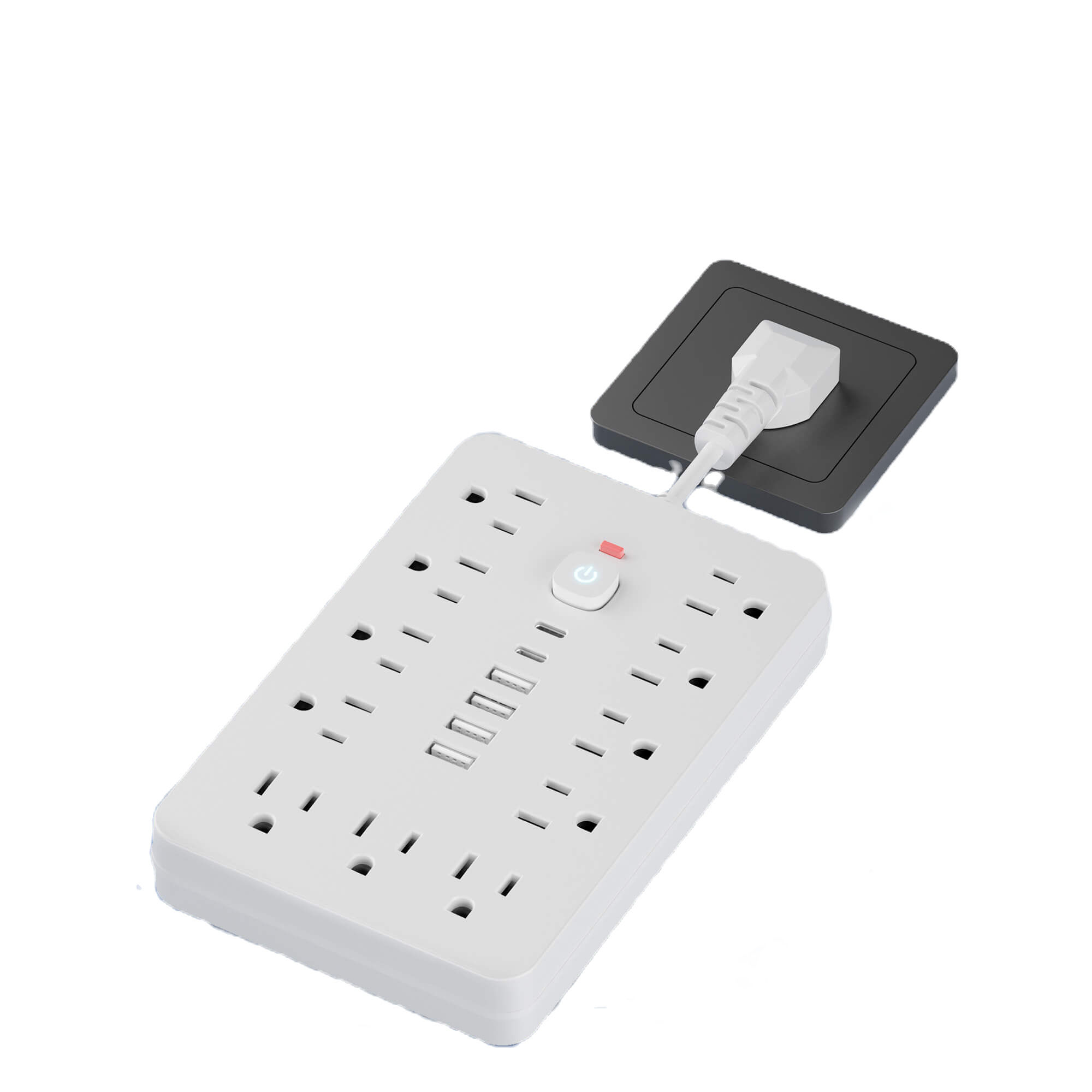 17-in-1 US Power Strip – 11 AC Outlets, 4 USB Ports, 2 Type-C, Surge Protector